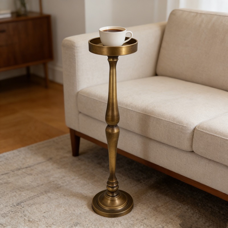 Outdoor Furniture Legs - Tavolino Rotondo Americano in Ferro con