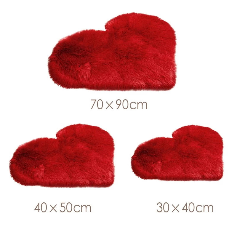 Outdoor Furniture Cafe - Tappeto peloso a forma di cuore