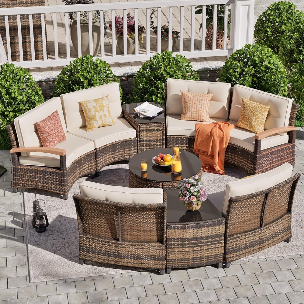 Outdoor Furniture Rattan - Set di mobili da giardino per