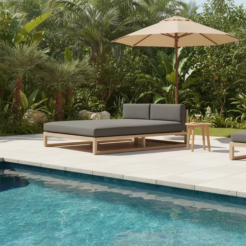 Lettino Prendisole da Esterno  - Outdoor Furniture Teak Wood recensione e prezzo