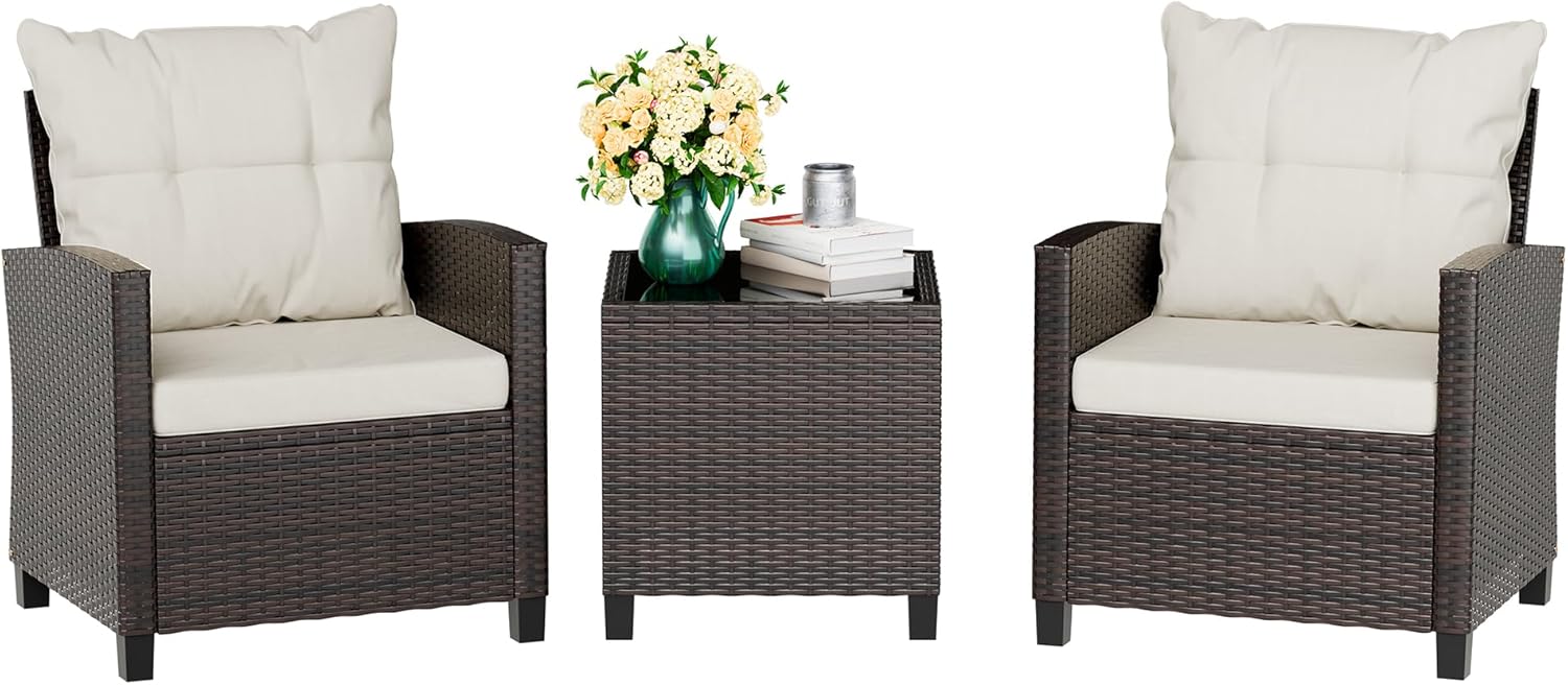 Set da bistrot da veranda in v - Outdoor Furniture Rattan recensione e prezzo
