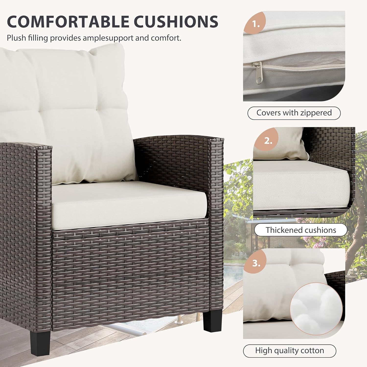 Set da bistrot da veranda in v - Outdoor Furniture Rattan recensione e prezzo