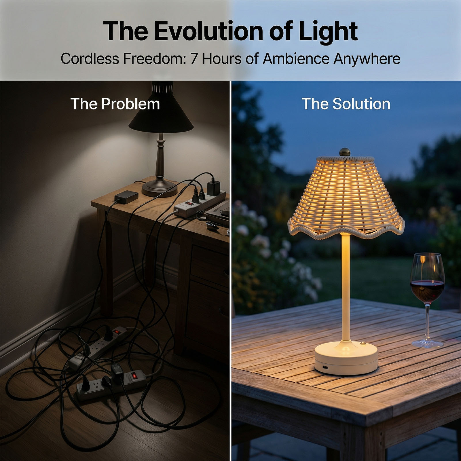 Lampada da Tavolo Vintage in R - Outdoor Furniture Cafe recensione e prezzo
