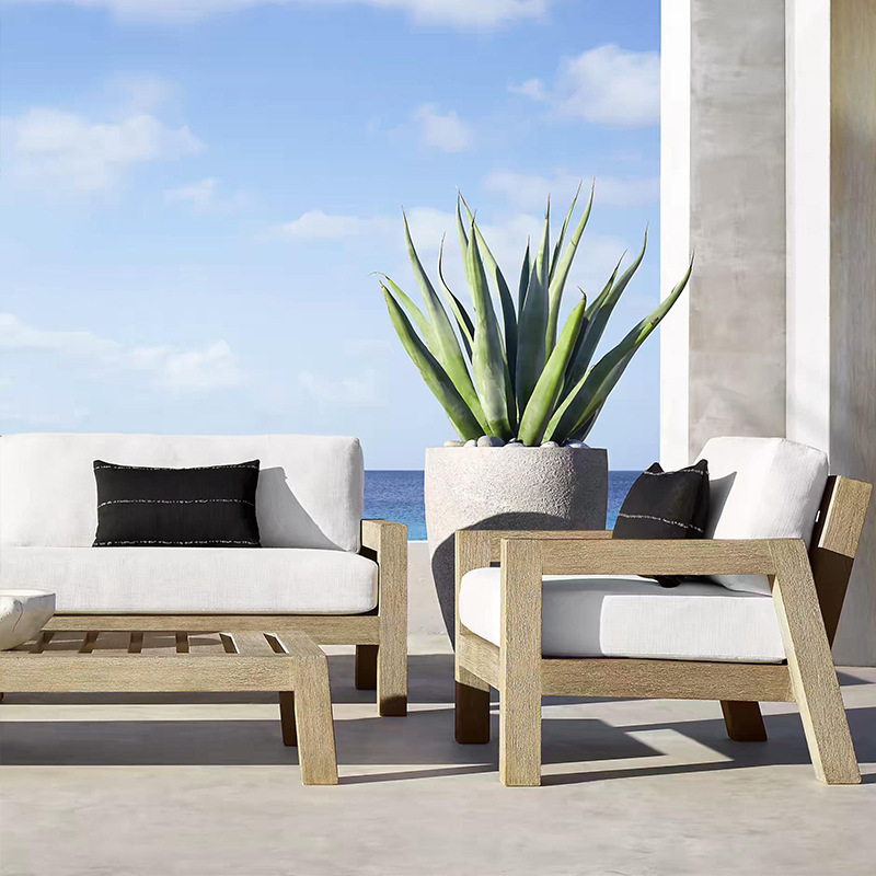 Set di Mobili da Giardino di L - Outdoor Furniture Teak Wood recensione e prezzo
