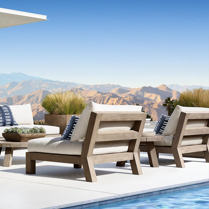 Set di Mobili da Giardino di L - Outdoor Furniture Teak Wood recensione e prezzo