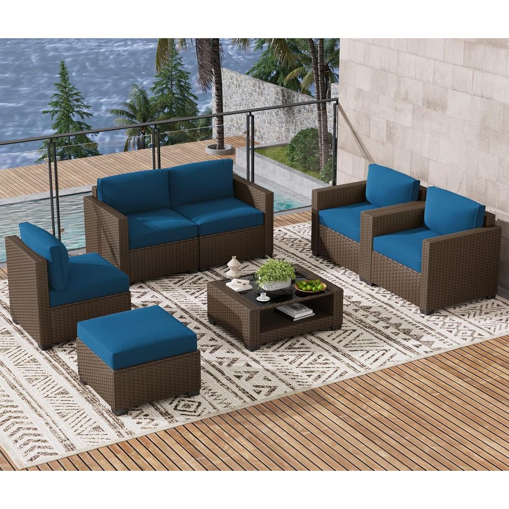 Set di Mobili da Esterno in 7  - Outdoor Furniture Rattan recensione e prezzo