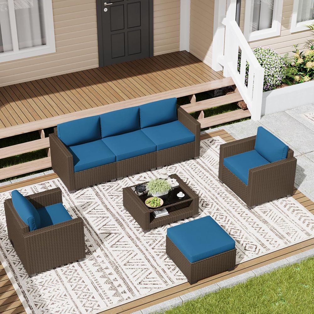 Set di Mobili da Esterno in 7  - Outdoor Furniture Rattan recensione e prezzo