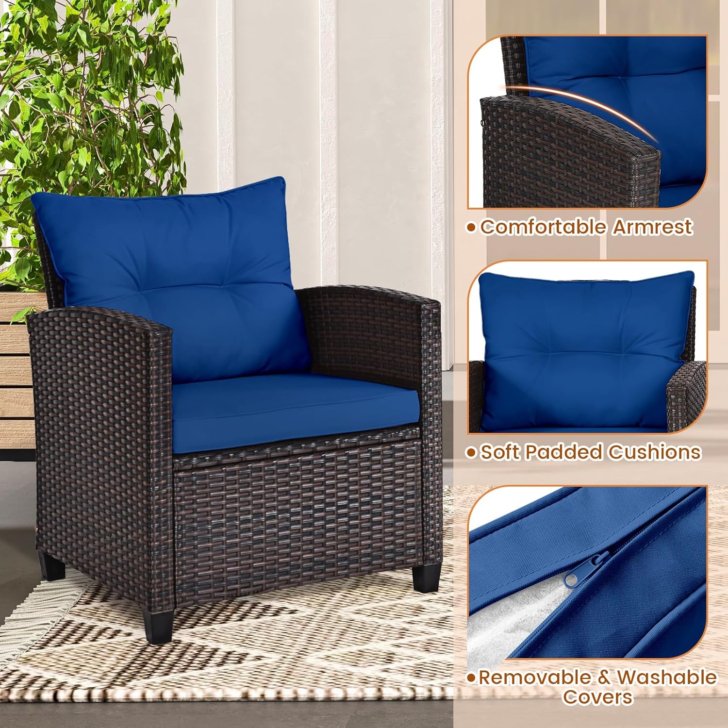 Set da bistrot da esterno in v - Outdoor Furniture Rattan recensione e prezzo