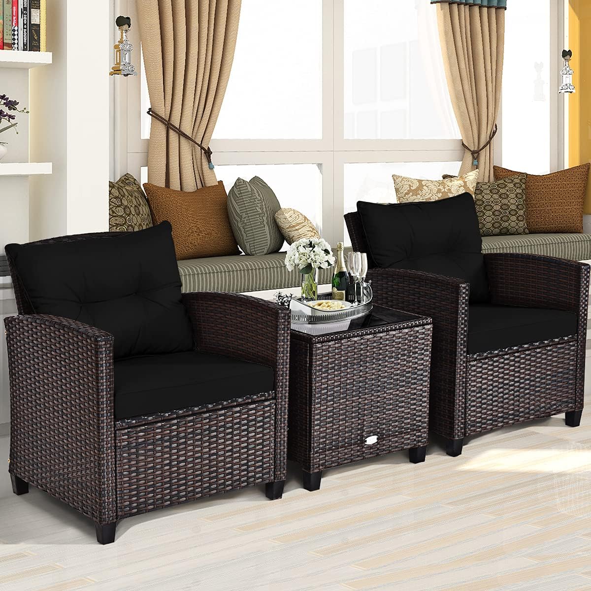 Set di mobili da giardino da 3 - Outdoor Furniture Rattan recensione e prezzo